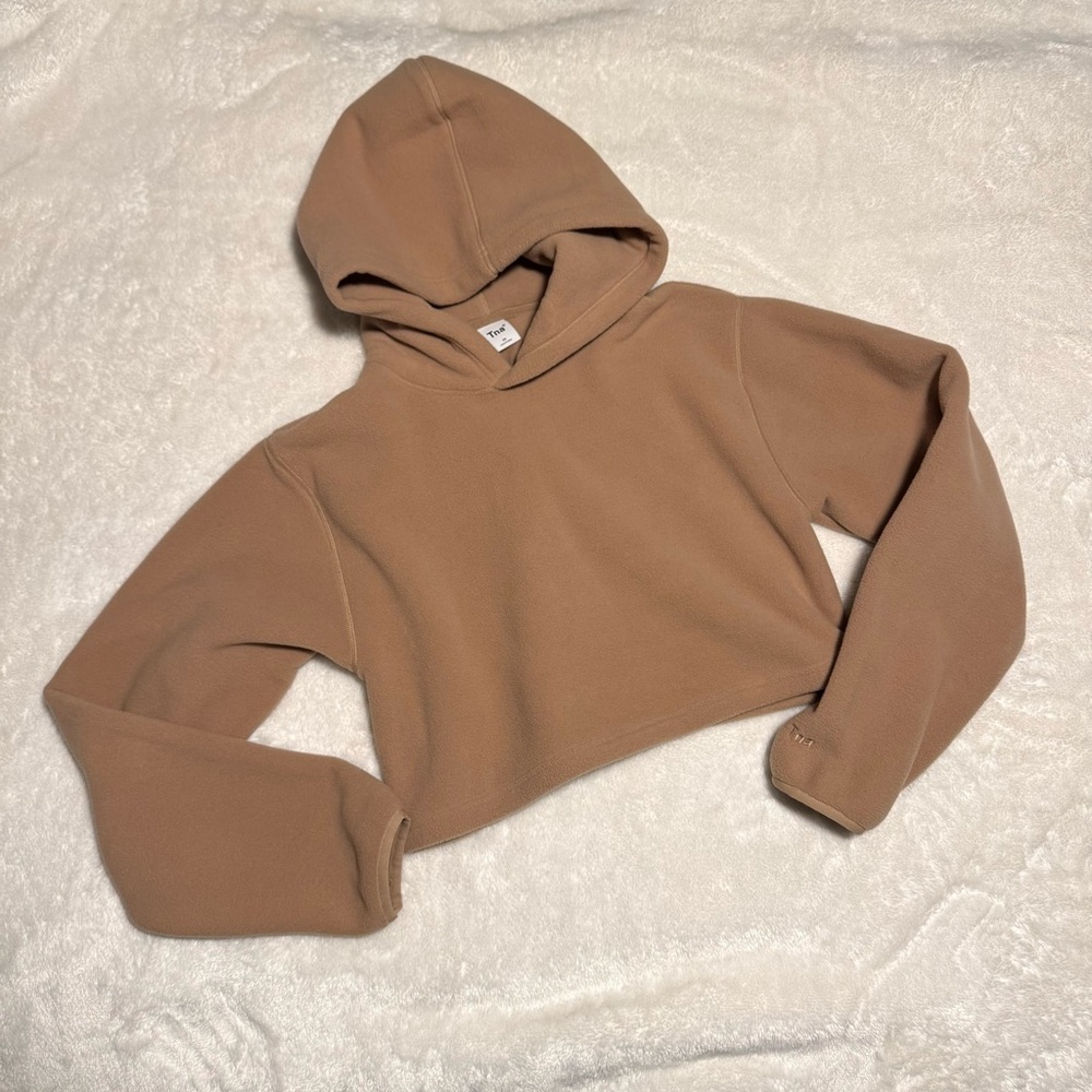 Aritzia TNA Polar Tan Women's Cropped Hoodie Sweater XS